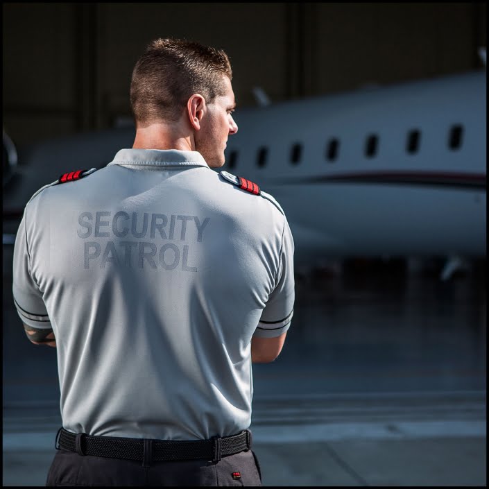 Michael LoBiondo Photography - Security patrol in front of private jet hangar