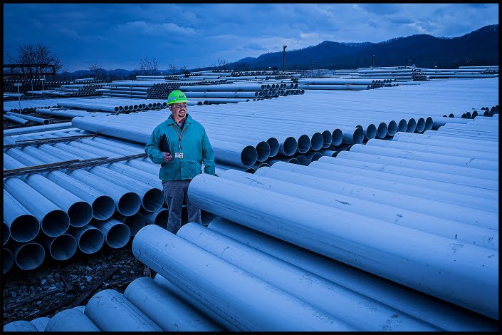 Michael LoBiondo Photography - Inventory manager reviews pipe in pipe yard