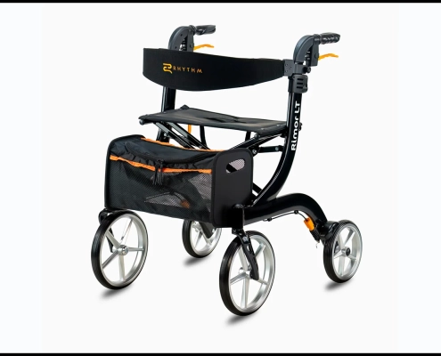 medical-rollator-walker-product-photography-6138 Studio product photograph of a medical rollator walker on a white background