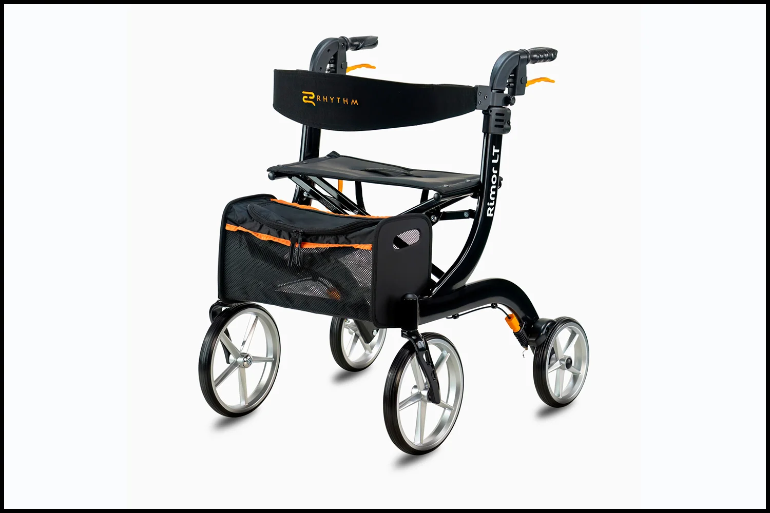 medical-rollator-walker-product-photography-6138 Studio product photograph of a medical rollator walker on a white background